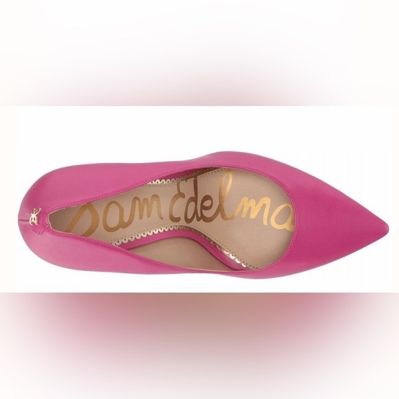 Sam Edelman Hazel Pink Peony Leather Pointed Pump 👠💋❤️ - Picture 3 of 12